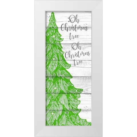 Oh Christmas Tree 2 White Modern Wood Framed Art Print by Kimberly, Allen