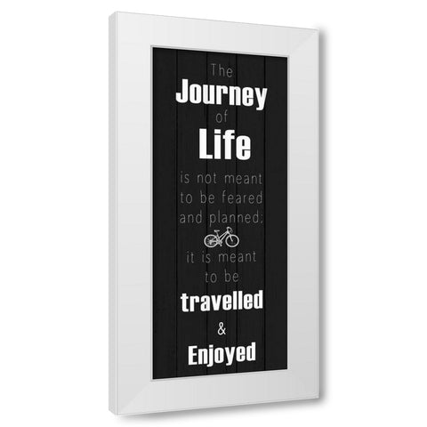 Journey 1 White Modern Wood Framed Art Print by Kimberly, Allen