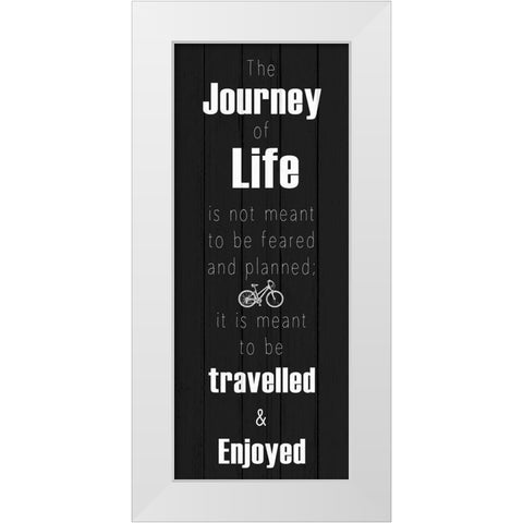 Journey 1 White Modern Wood Framed Art Print by Kimberly, Allen