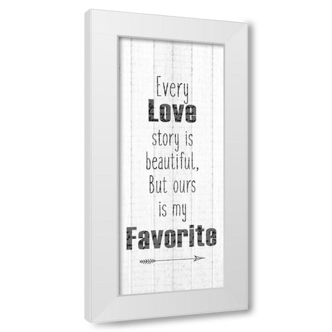 Our Love 1 White Modern Wood Framed Art Print by Kimberly, Allen