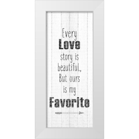 Our Love 1 White Modern Wood Framed Art Print by Kimberly, Allen