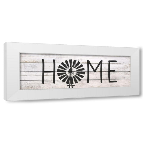 Windmill Home White Modern Wood Framed Art Print by Kimberly, Allen
