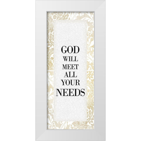 God Will 3 White Modern Wood Framed Art Print by Kimberly, Allen