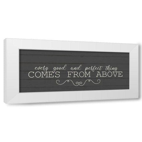 Comes From Above White Modern Wood Framed Art Print by Kimberly, Allen