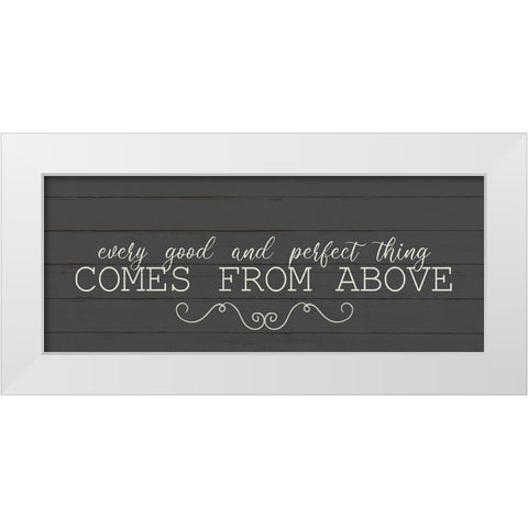 Comes From Above White Modern Wood Framed Art Print by Kimberly, Allen