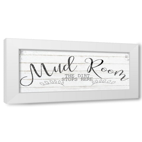 Mud Room White Modern Wood Framed Art Print by Kimberly, Allen
