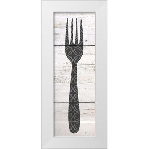 Utensils 1 White Modern Wood Framed Art Print by Kimberly, Allen
