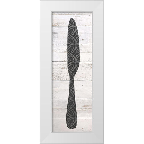 Utensils 3 White Modern Wood Framed Art Print by Kimberly, Allen