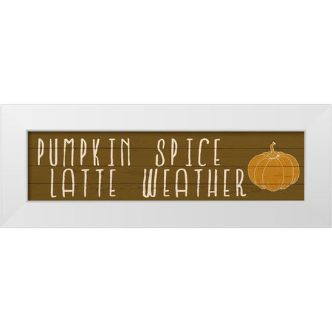 Pumpkin Spice White Modern Wood Framed Art Print by Kimberly, Allen