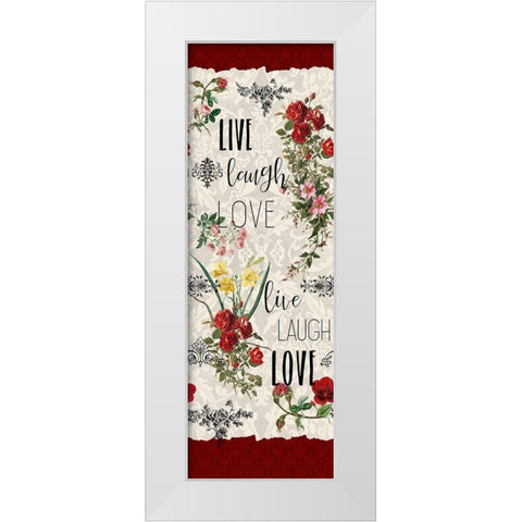 Live Laugh Love Panel White Modern Wood Framed Art Print by Kimberly, Allen