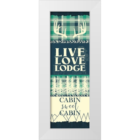 Welcome to the Woods Panel B White Modern Wood Framed Art Print by Kimberly, Allen