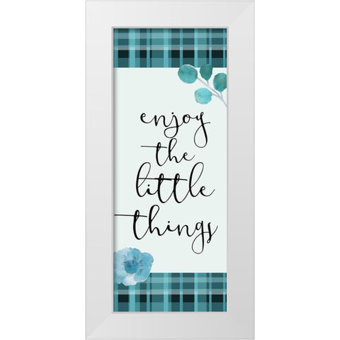 Blue Hues 12 White Modern Wood Framed Art Print by Kimberly, Allen