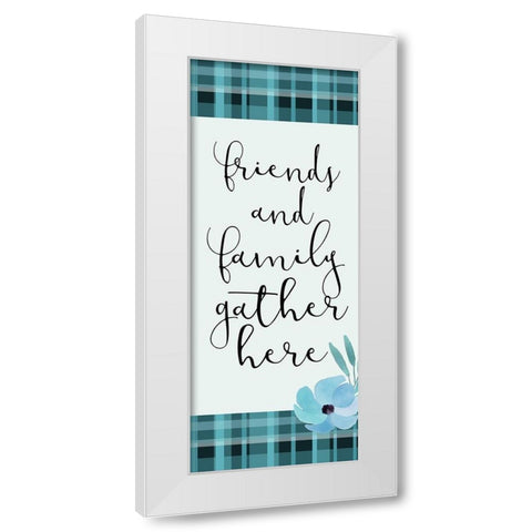 Blue Hues 13 White Modern Wood Framed Art Print by Kimberly, Allen