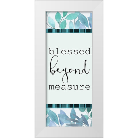 Blue Hues 14 White Modern Wood Framed Art Print by Kimberly, Allen