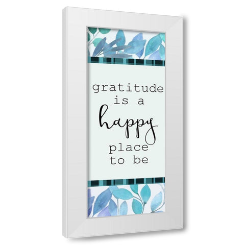 Blue Hues 15 White Modern Wood Framed Art Print by Kimberly, Allen