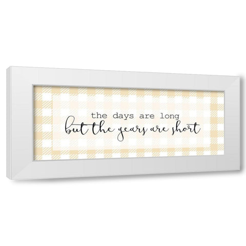 The Days and Years White Modern Wood Framed Art Print by Kimberly, Allen