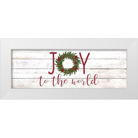 Joy to the World White Modern Wood Framed Art Print by Kimberly, Allen