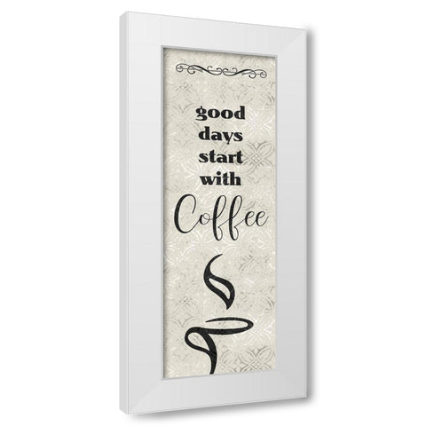 Good Days White Modern Wood Framed Art Print by Kimberly, Allen
