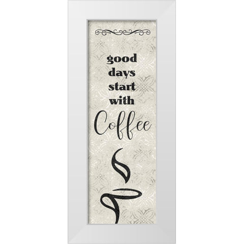 Good Days White Modern Wood Framed Art Print by Kimberly, Allen