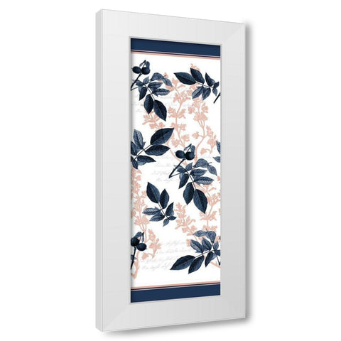 Navy Branches White Modern Wood Framed Art Print by Kimberly, Allen