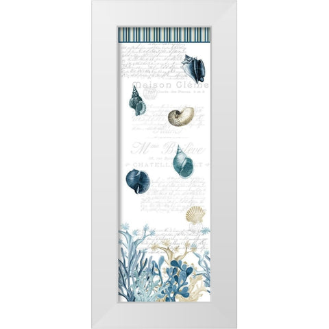 Coastal Coral Panel White Modern Wood Framed Art Print by Kimberly, Allen