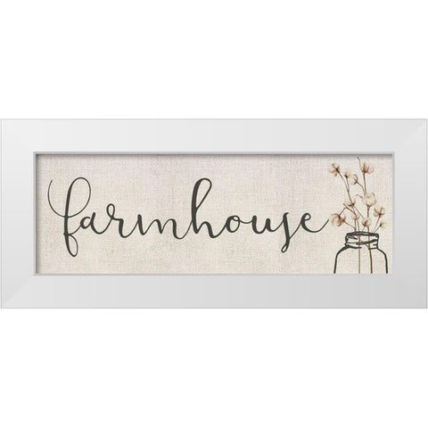 Farmhouse Cotton White Modern Wood Framed Art Print by Kimberly, Allen