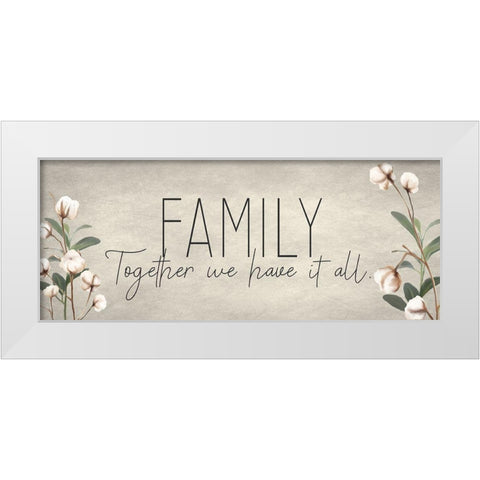 Family Together Cotton White Modern Wood Framed Art Print by Kimberly, Allen