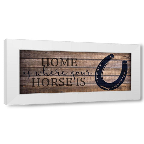 Home Horse v2 White Modern Wood Framed Art Print by Kimberly, Allen