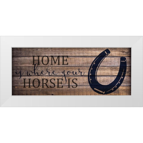 Home Horse v2 White Modern Wood Framed Art Print by Kimberly, Allen