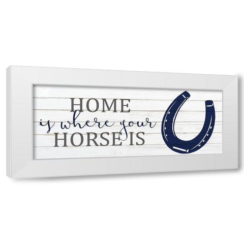 Home Horse White Modern Wood Framed Art Print by Kimberly, Allen
