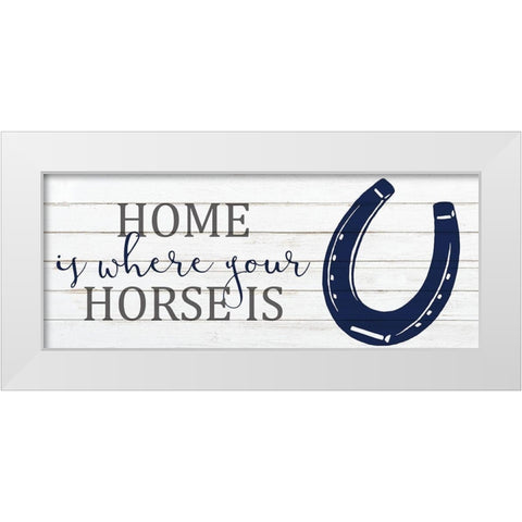 Home Horse White Modern Wood Framed Art Print by Kimberly, Allen