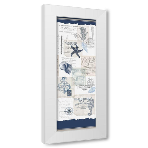 Seahorse Bay White Modern Wood Framed Art Print by Kimberly, Allen