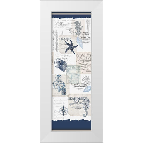 Seahorse Bay White Modern Wood Framed Art Print by Kimberly, Allen