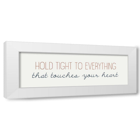 Touches your Heart White Modern Wood Framed Art Print by Kimberly, Allen