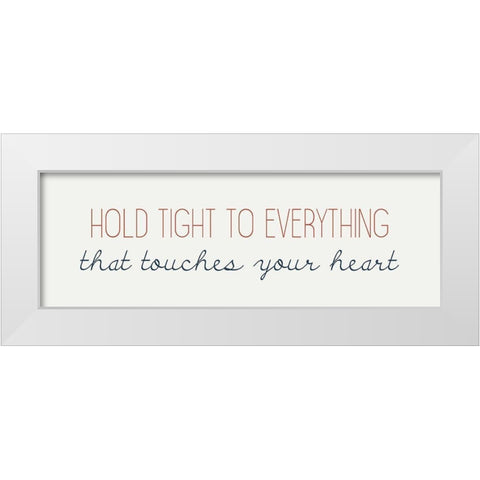 Touches your Heart White Modern Wood Framed Art Print by Kimberly, Allen