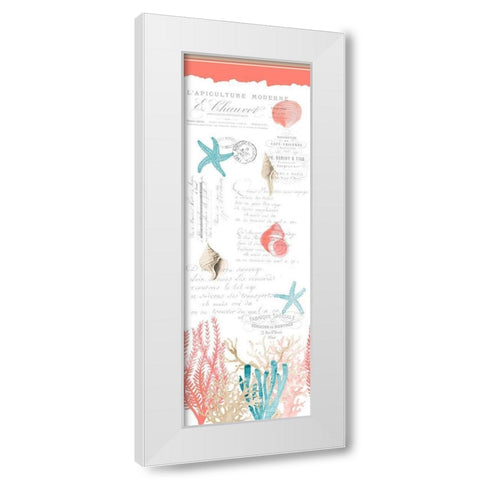 Coral Cove White Modern Wood Framed Art Print by Kimberly, Allen