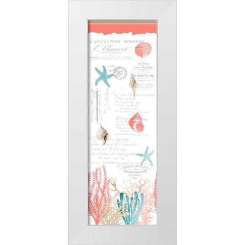 Coral Cove White Modern Wood Framed Art Print by Kimberly, Allen