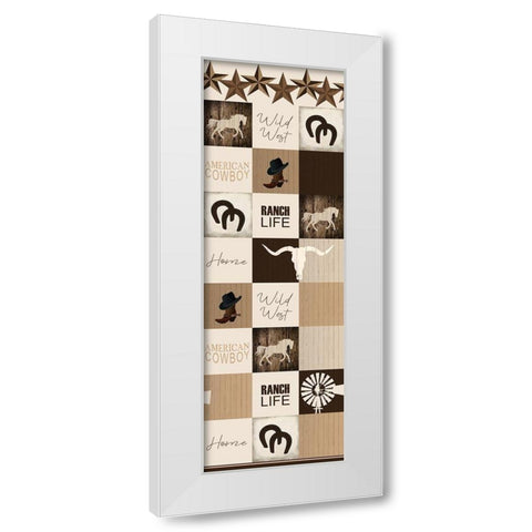 Western Star White Modern Wood Framed Art Print by Kimberly, Allen