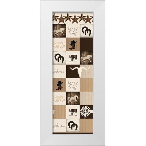 Western Star White Modern Wood Framed Art Print by Kimberly, Allen