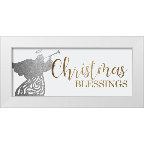 Christmas Blessings White Modern Wood Framed Art Print by Kimberly, Allen