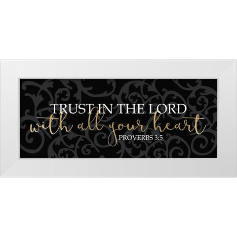 Trust Panel White Modern Wood Framed Art Print by Kimberly, Allen