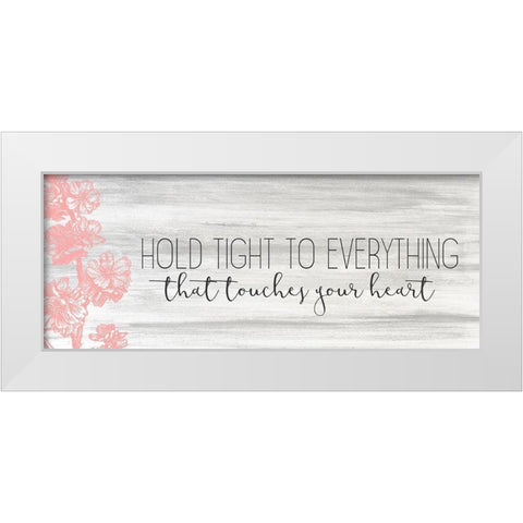 Hold Tight White Modern Wood Framed Art Print by Kimberly, Allen