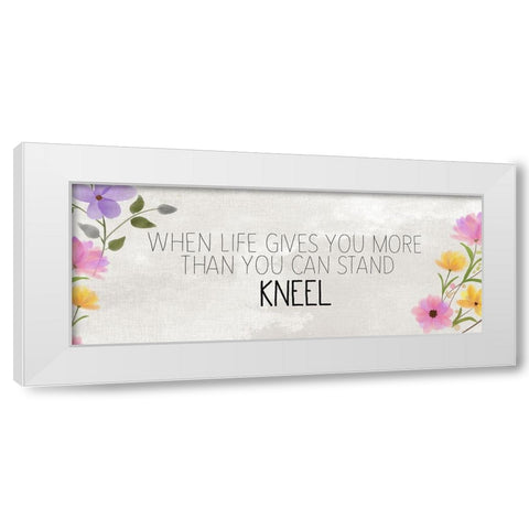 Kneel White Modern Wood Framed Art Print by Kimberly, Allen