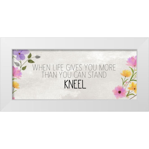 Kneel White Modern Wood Framed Art Print by Kimberly, Allen
