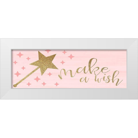 Make a Wish White Modern Wood Framed Art Print by Kimberly, Allen