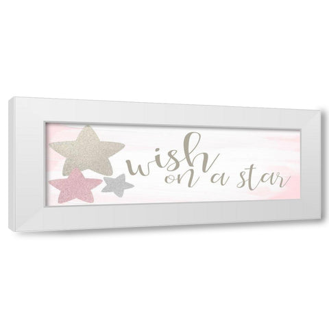 Wish on a Star White Modern Wood Framed Art Print by Kimberly, Allen
