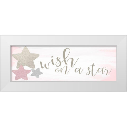Wish on a Star White Modern Wood Framed Art Print by Kimberly, Allen