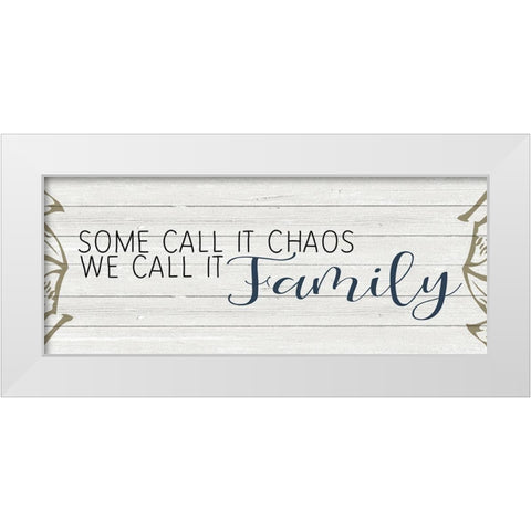 Chaos White Modern Wood Framed Art Print by Kimberly, Allen