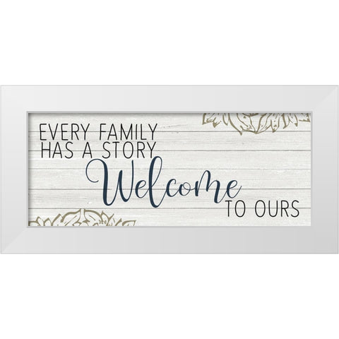 Every Family White Modern Wood Framed Art Print by Kimberly, Allen