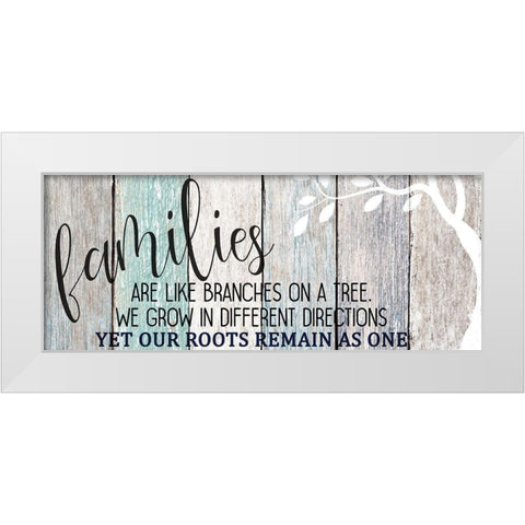 Family Tree White Modern Wood Framed Art Print by Kimberly, Allen